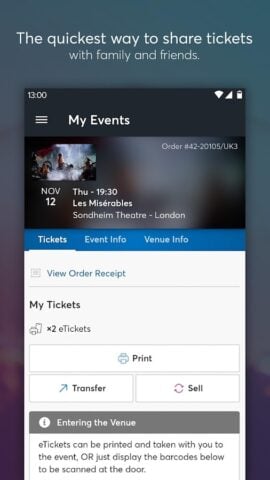 Ticketmaster UK Event Tickets für Android