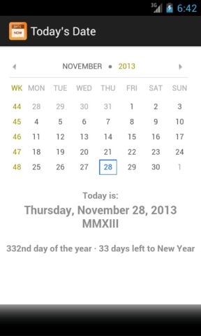 Android için Today’s Date