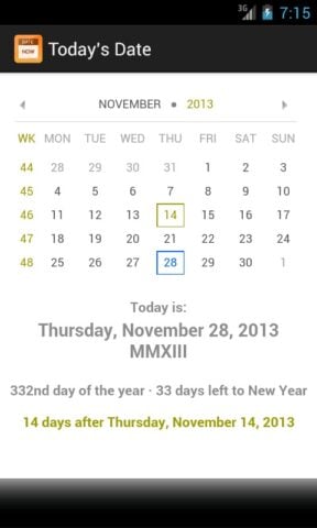 Today’s Date for Android