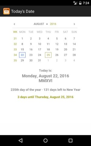 Android için Today’s Date