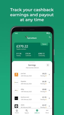 Android için TopCashback: Cashback & Offers