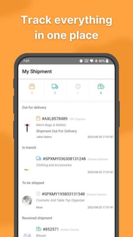 Tracking.my Package Tracker pour Android