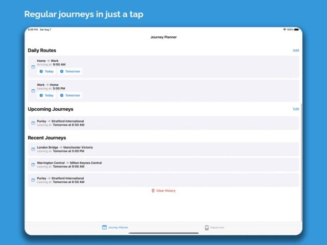 iOS용 Train Times UK Journey Planner