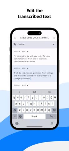 Транскрибировать речь в текст для iOS