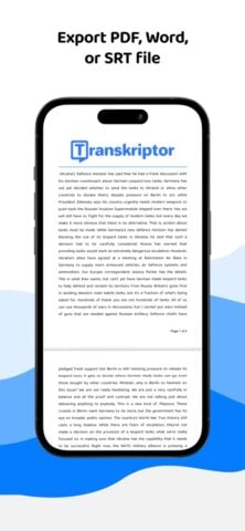 Transcribir audio a texto app para iOS