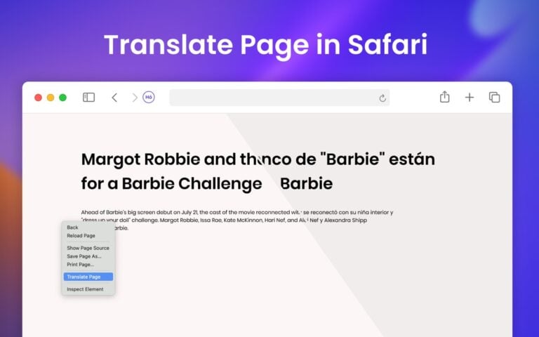 Translator & Safari Extension para iOS