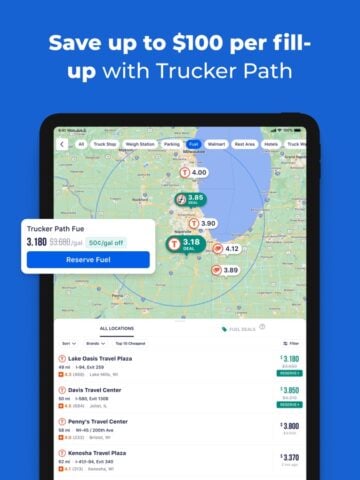Trucker Path: Truck GPS & Fuel untuk iOS