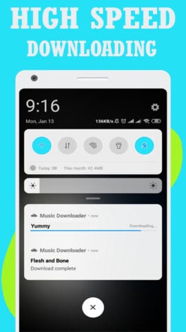 Tubi : Mp3 Music Downloader pour Android