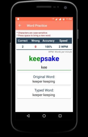 Typing Speed Test – Master for Android