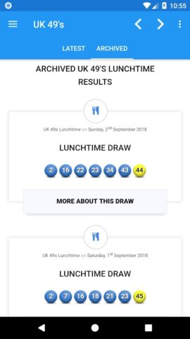 UK 49’s | Lunchtime | Teatime para Android