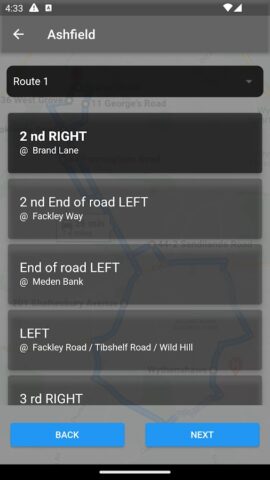 Android 用 UK Test Routes