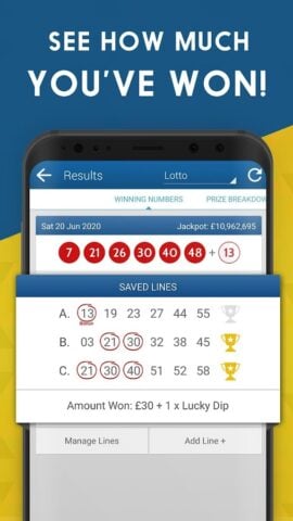 Lotto, EuroMillions & 49s UK สำหรับ Android