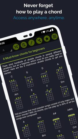 Ukulele Chords Chart لنظام Android