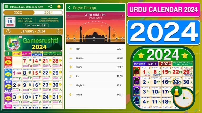 Urdu Calendar 2024 Islamic 25 untuk Android