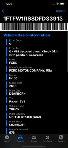 VIN Check & Decoder for iOS