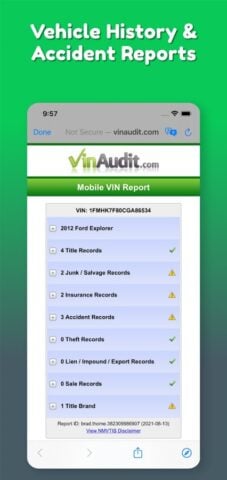 VIN Check Report for Used Cars for Android