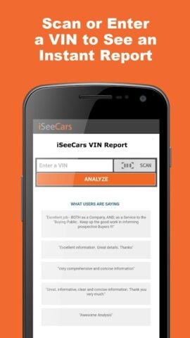 VIN Report for Used Cars pour Android