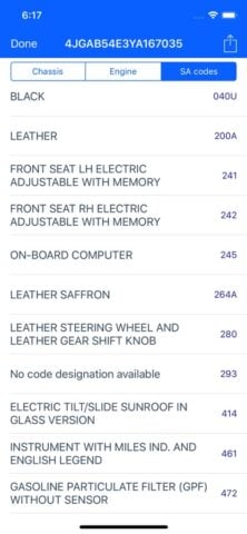 VIN decoder for Mercedes Benz لنظام iOS
