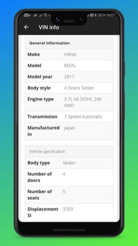 VIN info – free vin decoder fo per Android