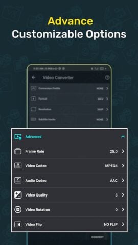 Vidéo Convertisseur Compressee pour Android