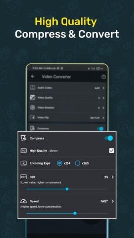 Convertidor video, Compresor para Android