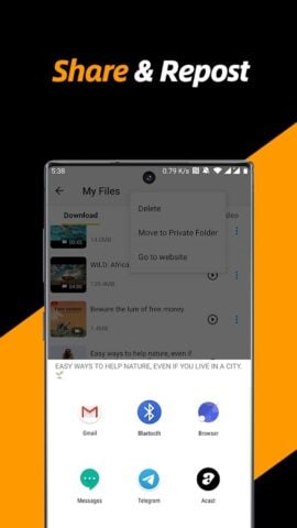 Baixador de Vídeos, Baixador para Android
