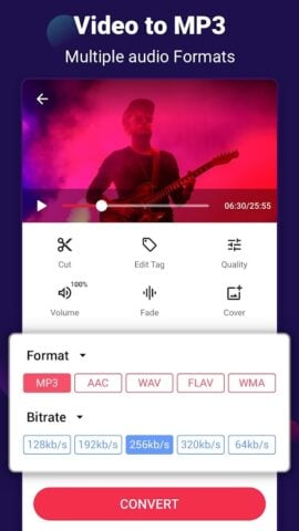 Android için MP3 dönüştürücü-video cevirme