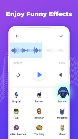 Grabadora de voz efectos para Android