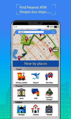 Voice GPS Driving Route & Maps لنظام Android