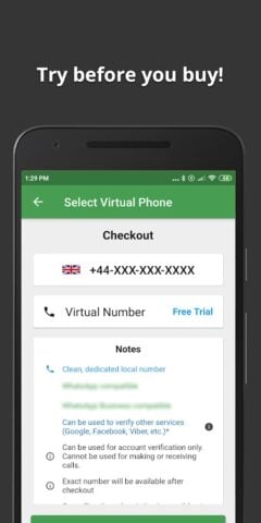 Wabi: Numéro téléphone virtuel pour Android