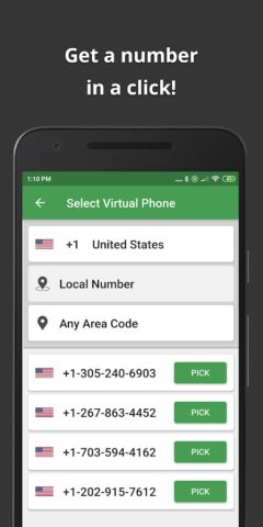 Wabi: Numéro téléphone virtuel pour Android