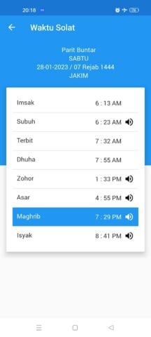 Android 版 Waktu Solat Malaysia