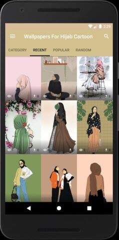 Wallpapers For Hijab Cartoon para Android