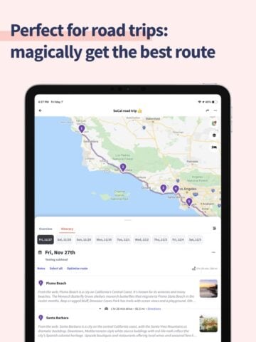 Wanderlog Planificador d’viaje para iOS