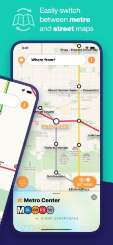 Washington DC Metro Route Map สำหรับ iOS