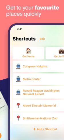 iOS 用 Washington DC Metro Route Map