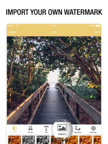 Ajouter un filigrane à photos pour iOS