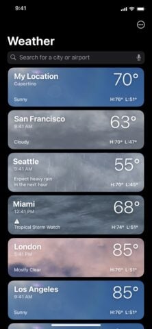iOS 版 天氣