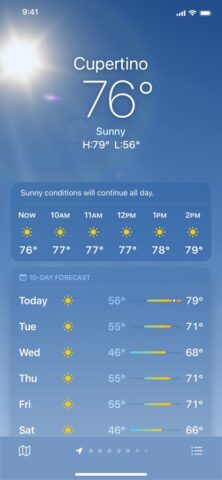 الطقس لنظام iOS