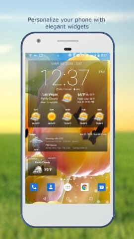 Android 版 天氣和時鐘部件的 Android (天氣預報)