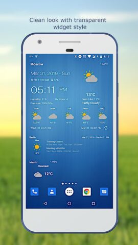 Thời tiết & Clock Widget cho Android