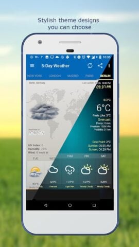 Android için Hava ve saat Widget