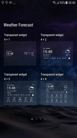 Prévisions météorologiques pour Android