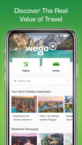 Android 用 Wego – 格安フライト&ホテル、航空券&ホテル予約
