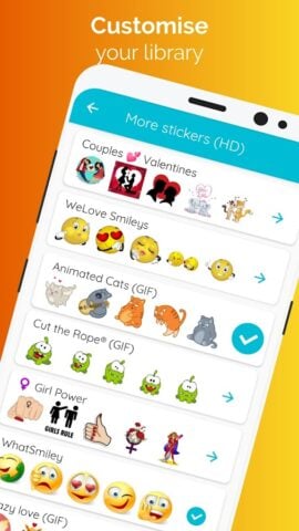 WhatSmiley: stickers WASticker لنظام Android
