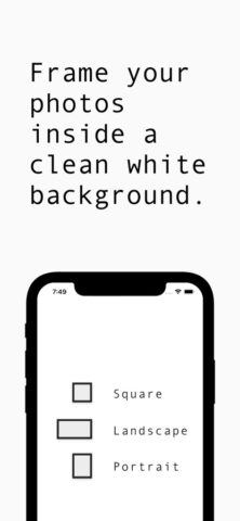 White Background Frame für iOS