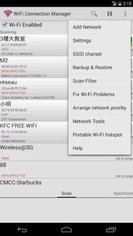 WiFi Connection Manager für Android