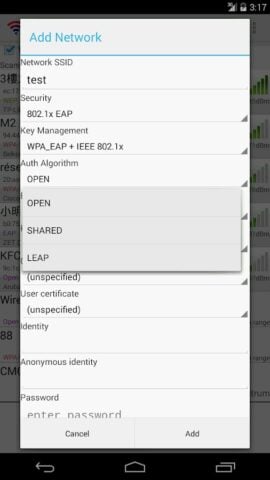 WiFi Connection Manager for Android