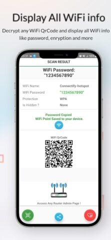 Scanner de senha WiFi Qr Code para Android