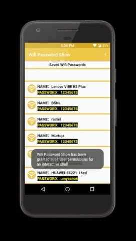 Wifi Password Show لنظام Android